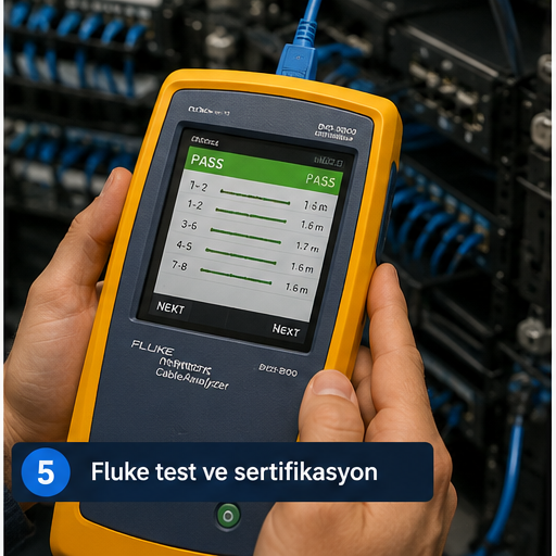 İzmir network kablolama Fluke test ve sertifikasyon hizmeti