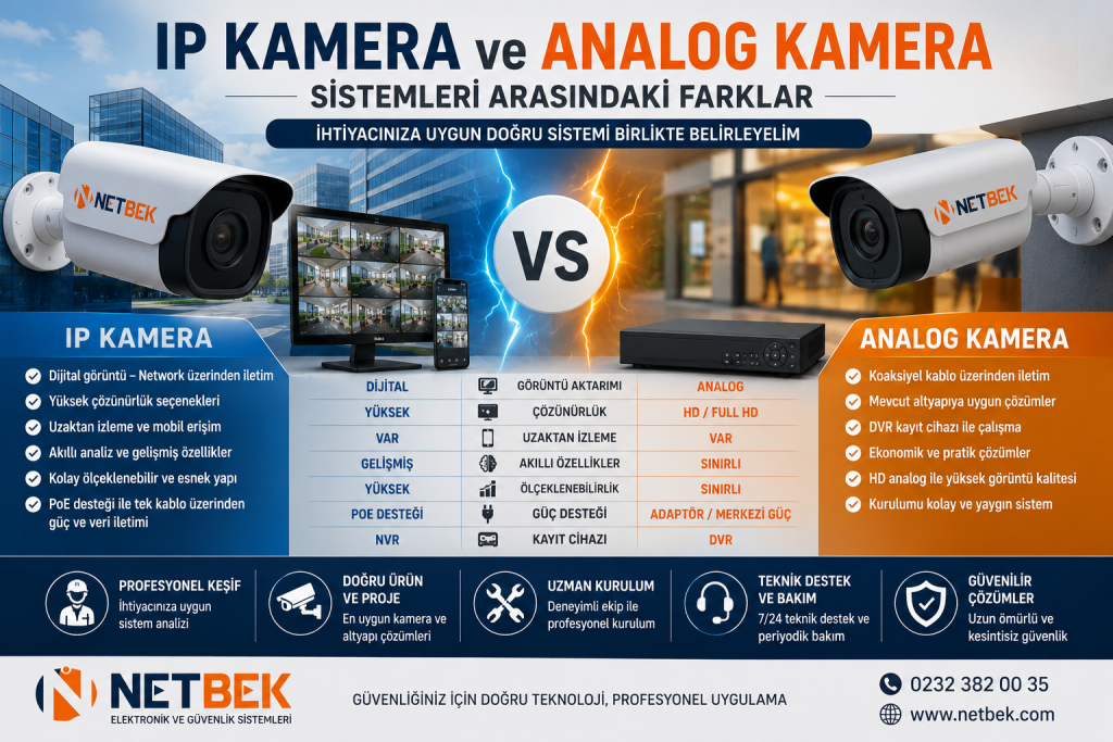 IP Kamera ve Analog Kamera Sistemleri Arasındaki Farklar
