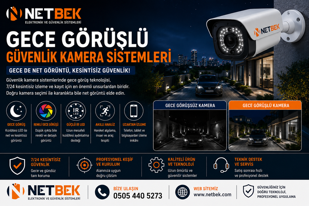 Güvenlik Kamera Sistemlerinde Gece Görüş Teknolojisi Neden Önemlidir?