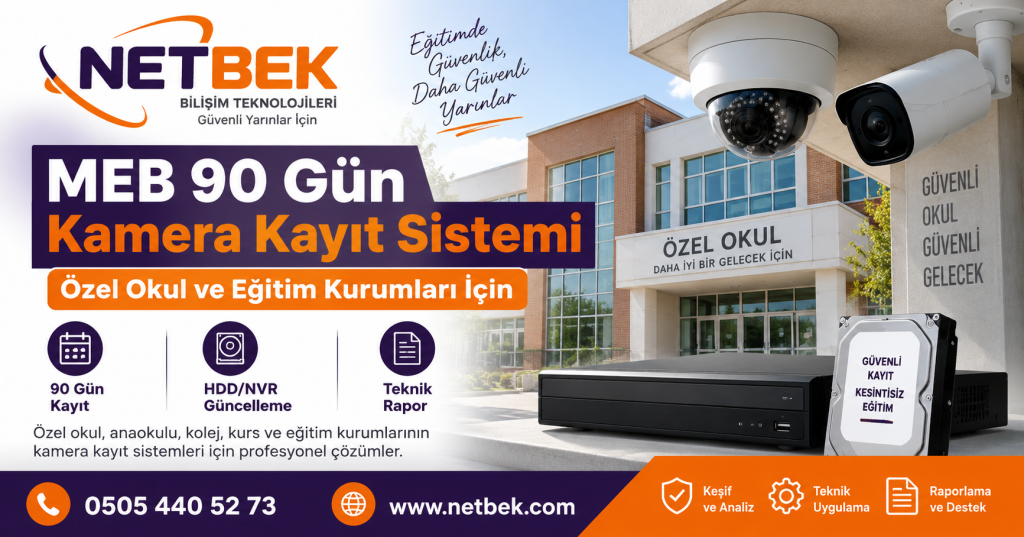 MEB 90 Gün Kamera Kayıt Sistemi – Özel Okul ve Eğitim Kurumları